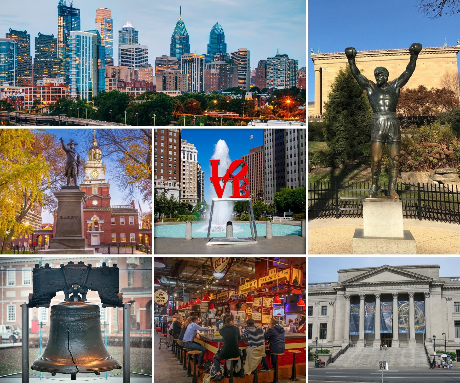 collage of images of Philadelphia